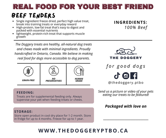 Freeze Dried Beef Tenders