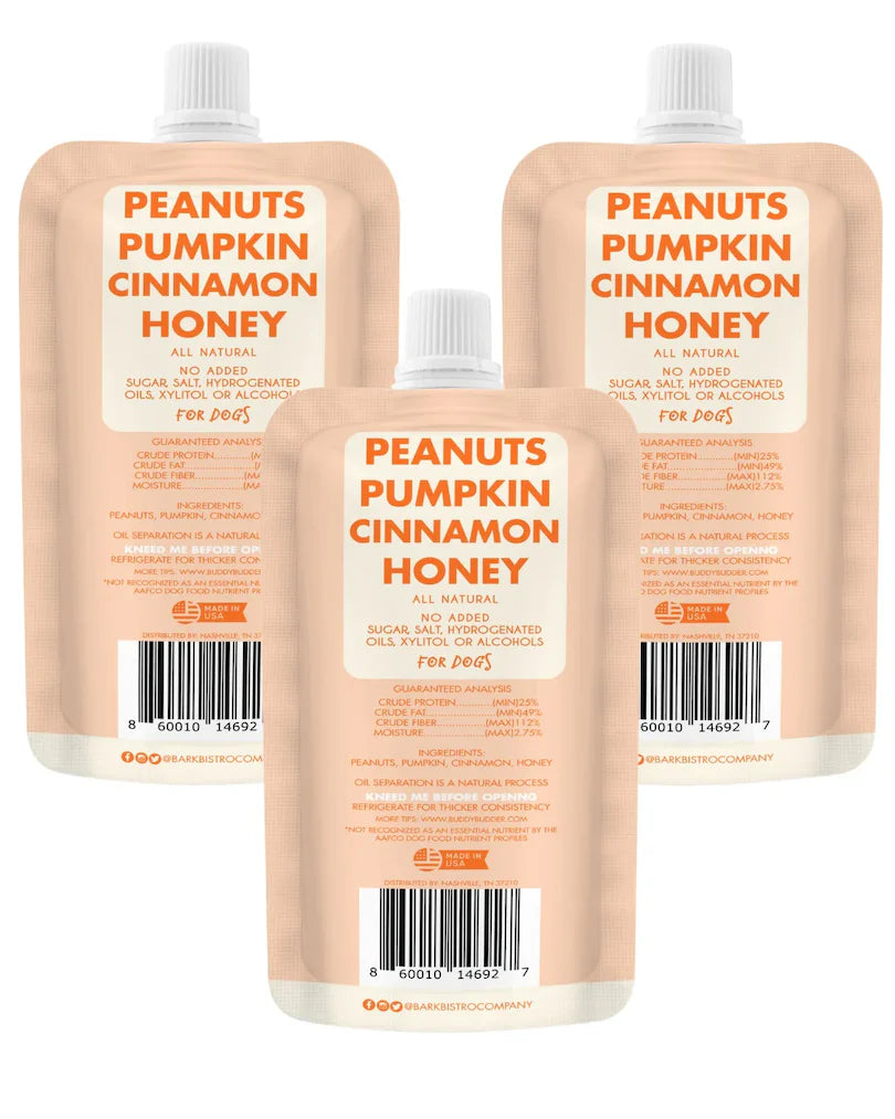 Pumpkin Pup Squeeze Pack | Peanut Butter for Dogs