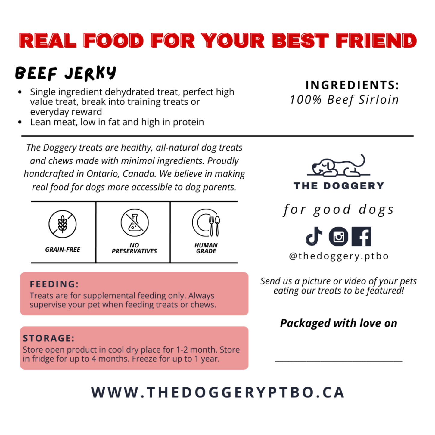 Beef Jerky Treats for Dogs