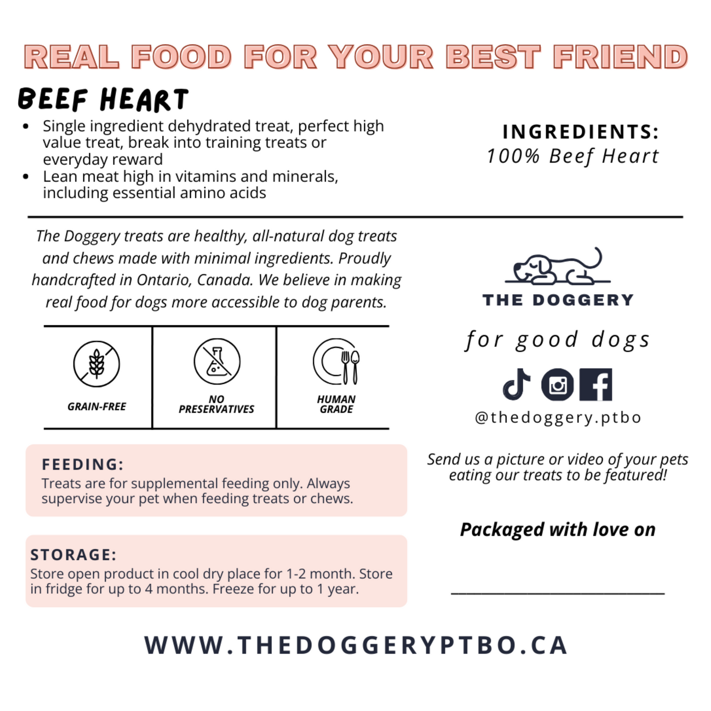 Beef Heart Treats for Dogs