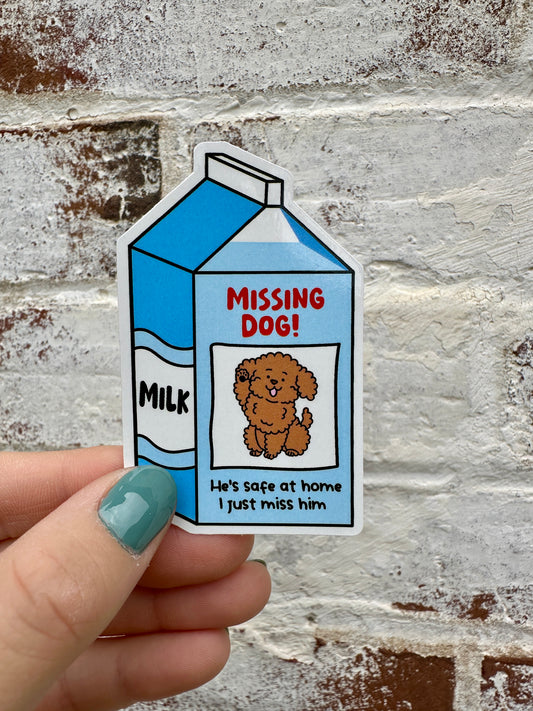 Missing My Dog Milk Carton