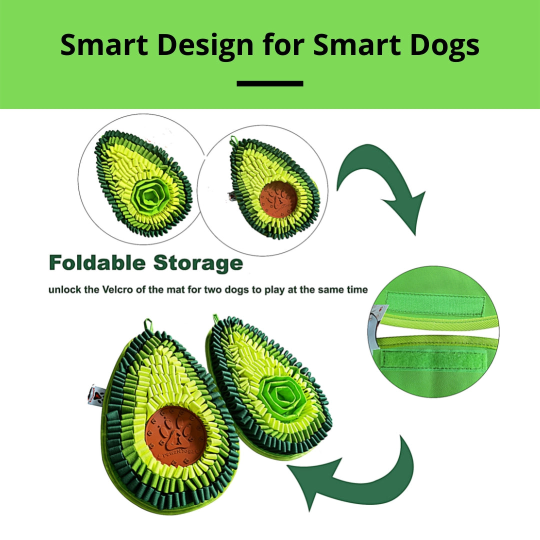 Delicious Avocado™ Anti-Bite Snuffle Mat | Challenge Level 3