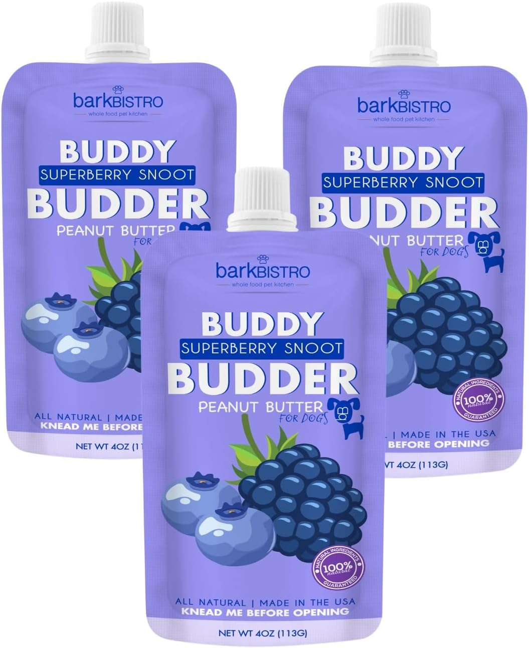 Superberry Snoot Squeeze Pack | Peanut Butter for Dogs