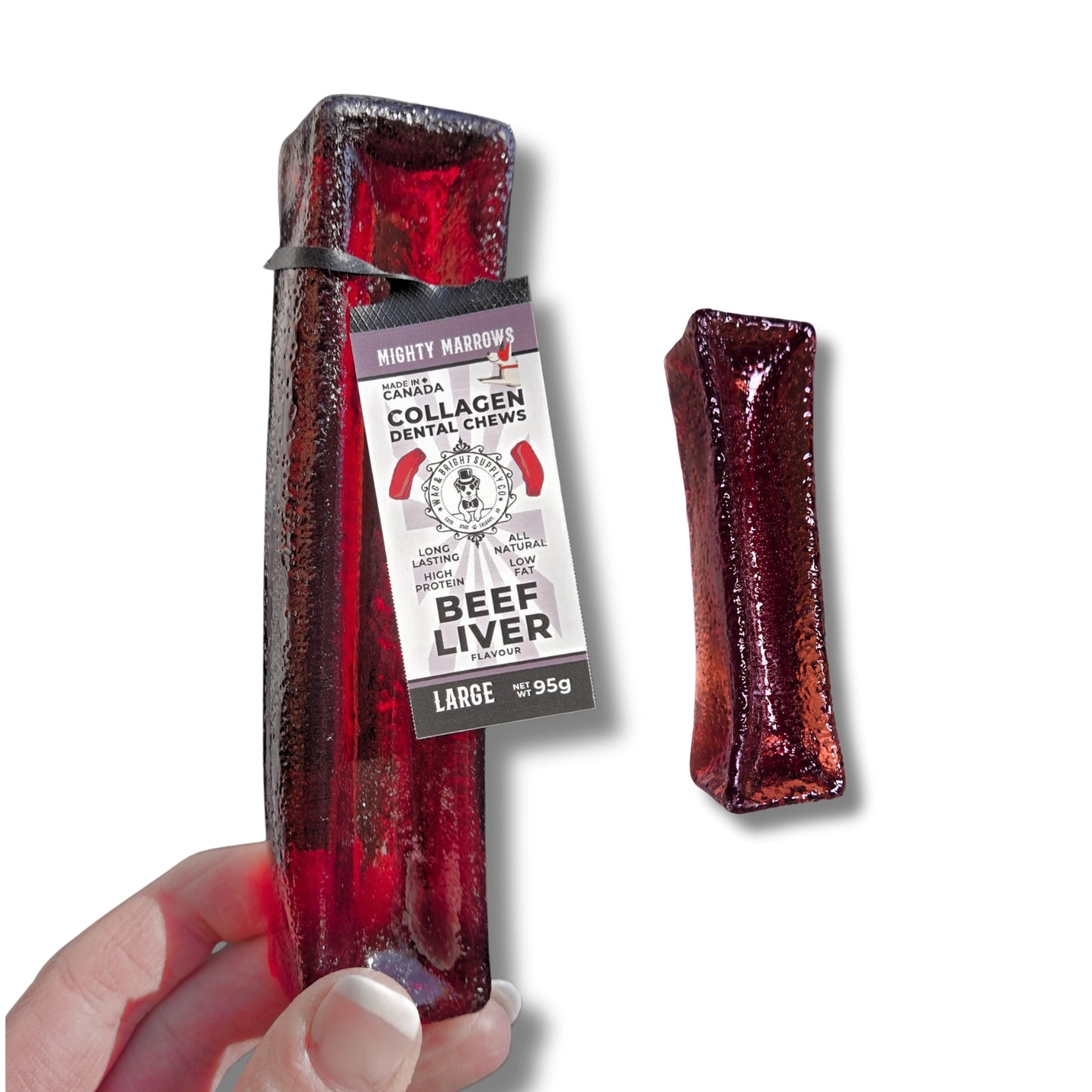 Mighty Marrows Collagen Dental Chew | Beef Liver Large