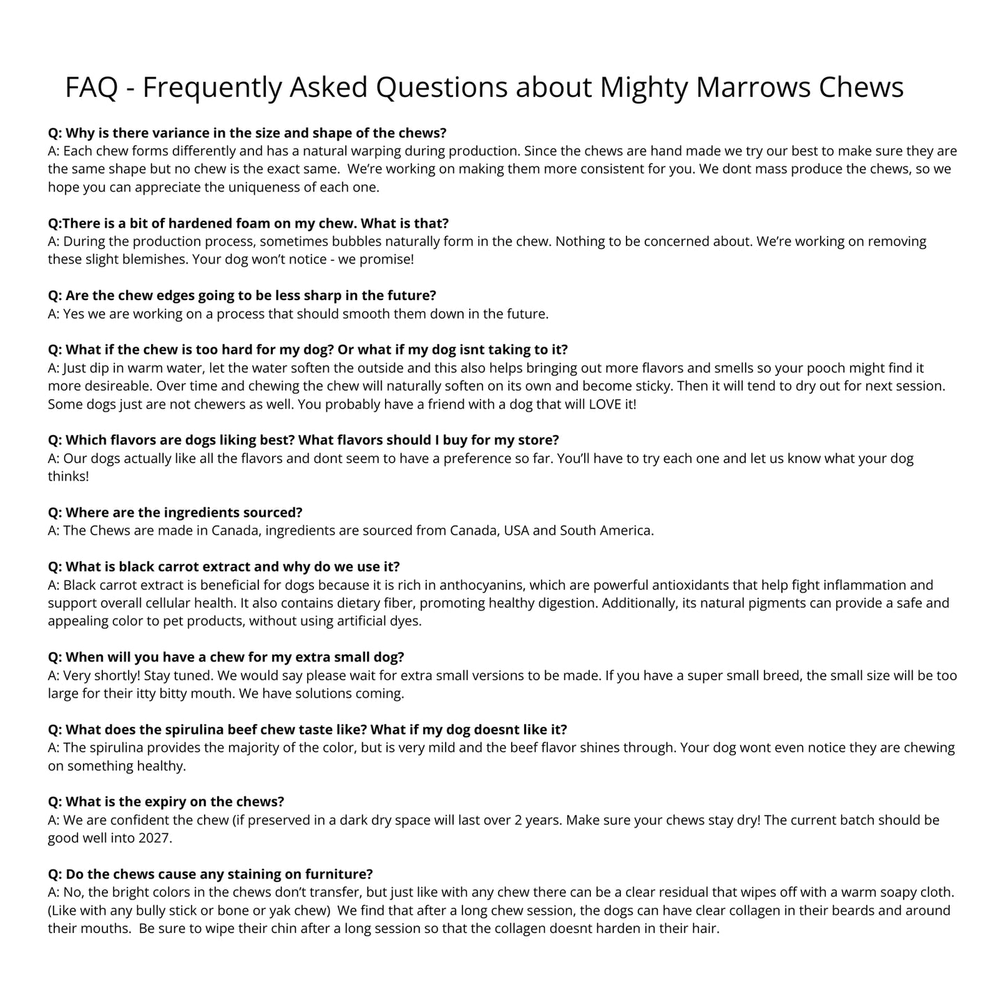 Mighty Marrows Collagen Dental Chew | Beef Liver Large