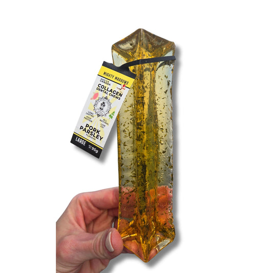 Mighty Marrows Collagen Dental Chew | Pork & Parsley LG