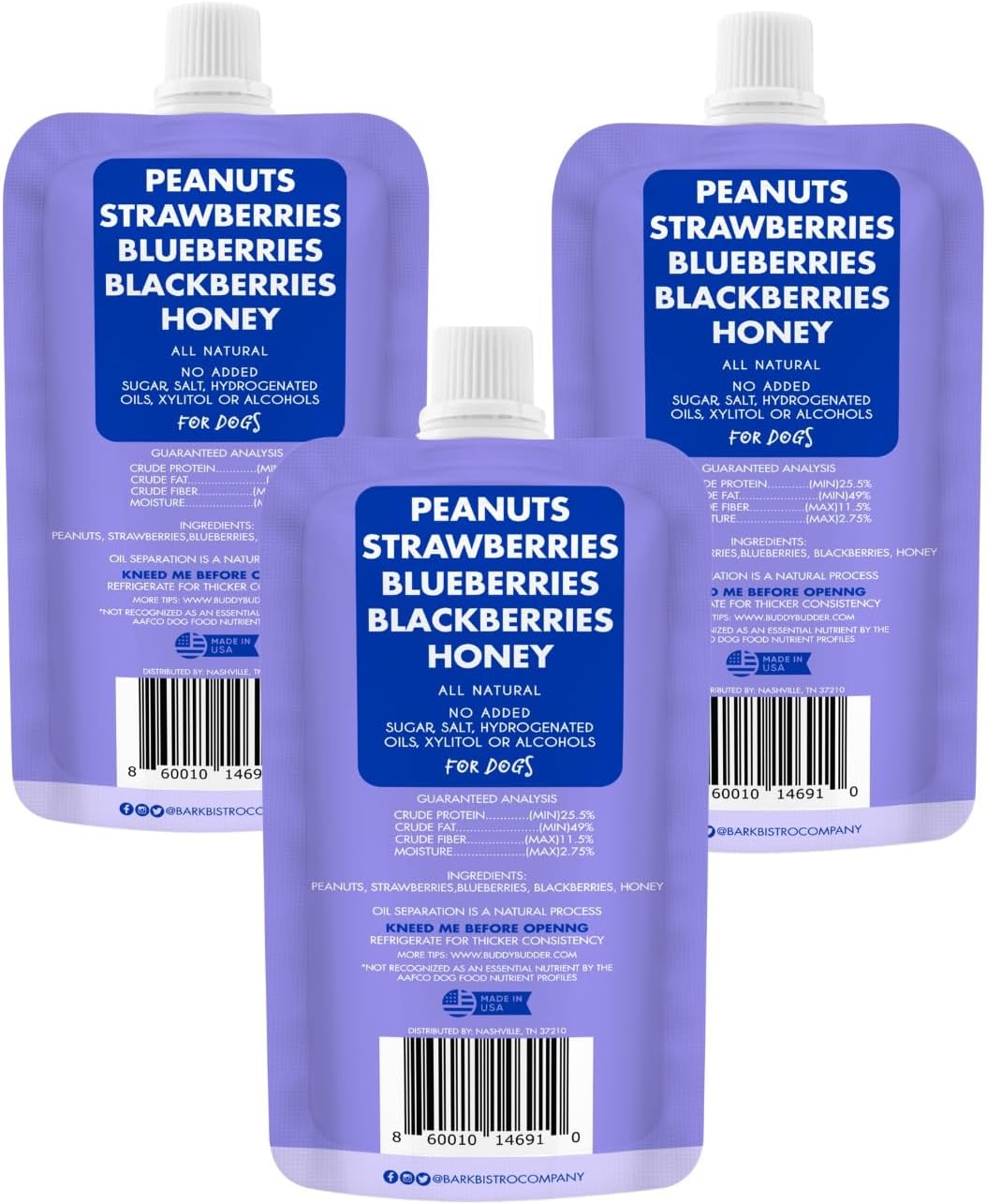 Superberry Snoot Squeeze Pack | Peanut Butter for Dogs